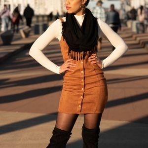Brown suede dress